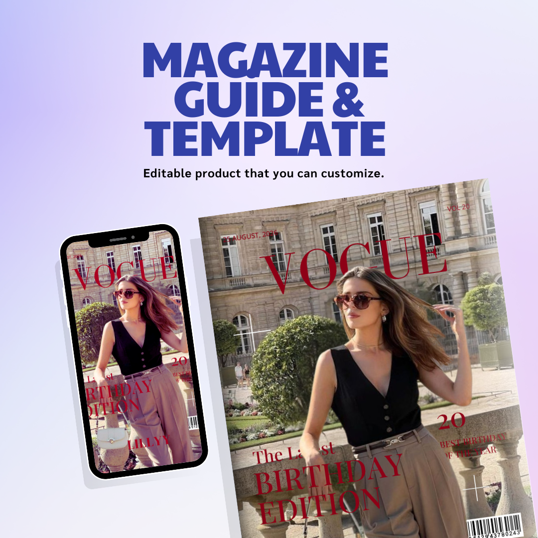 Editorial E-Magazine Template + Design Guide (PDF)